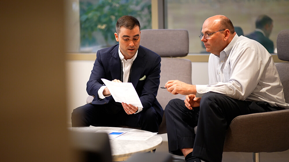  Matt Hill in a client meeting